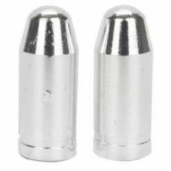2 Bouchons De Valve TRIK TOPZ Balle Caps Shrader Argent