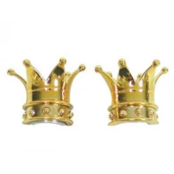 2 Bouchons De Valve TRIK TOPZ Couronne Caps Shrader Or