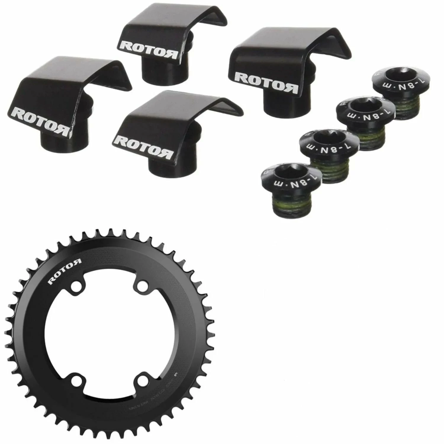 Grand Plateau Rotor Aero Pour Pédalier Shimano R9100 & R8000 Avec Kit De Visserie 1 Grand Plateau Rotor Aero Pour Pédalier Shimano R9100 & R8000 Avec Kit De Visserie