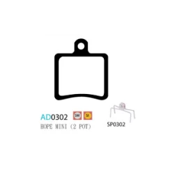 Plaquettes ASHIMA AD0302-SM Semi Metal HOPE Mini / Enduro 2001/2003 -Route Soldes plaquettes ashima ad0302 sm semi metal hope mini enduro 20012003 1