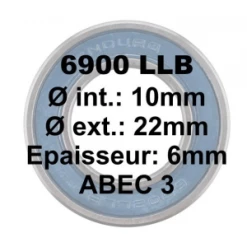 Roulement ENDURO Bearings 6900 LLB 10x22x6 ABEC 3